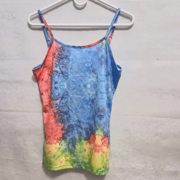 NWT Lucky & Blessed Tie Dyed Fitted Camisole 70's Retro Size Small - Picture 1 of 6